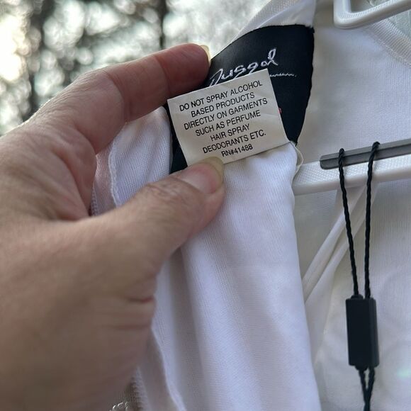 NWT! $1200 Mac Duggal flutter cap sleeve beaded White Formal/Wedding Dress SZ6 - Picture 14 of 17